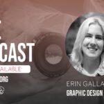 Podcast Banner: DME Podcast with Erin Gallagher Graphic Design Intern