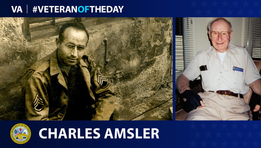 Veteran of the Day presented to Charels Amsler