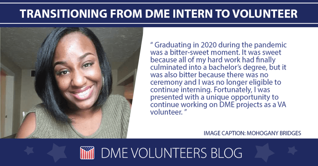 Transitioning from intern to volunteer